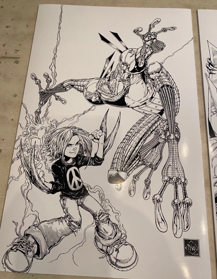 CYBERFROG Unfrogettable #4 Line Art print Limited to 10 signed & numbered by EVS