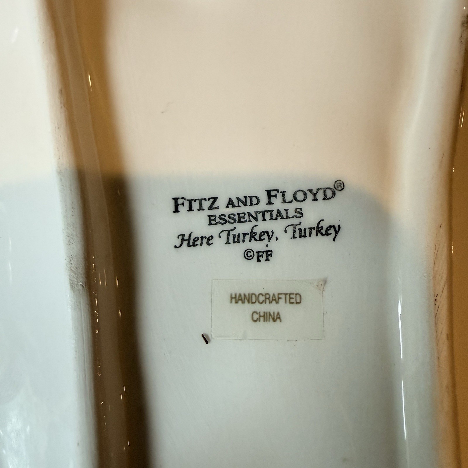 FITZ AND FLOYD ESSENTIALS Thanksgiving Plate 8x 6.5in Harvest Platter