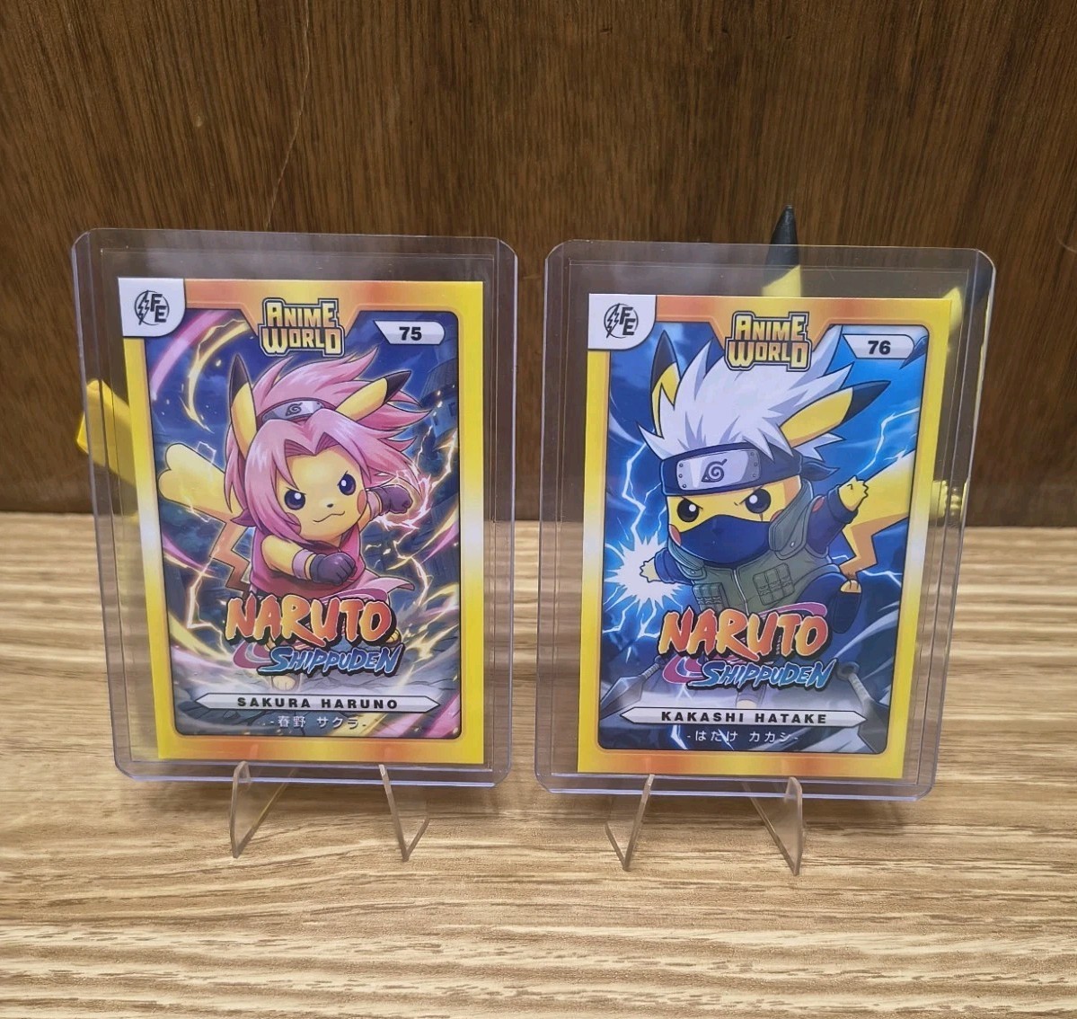 Pikachu Cosplay – Naruto Complete 12 Card Subset – Refractive Holo – NM