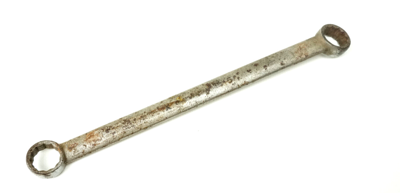 X 5 Chrome Vanadium Steel 13/16″ X 7/8″ 12 Point Offset Box Wrench Vintage