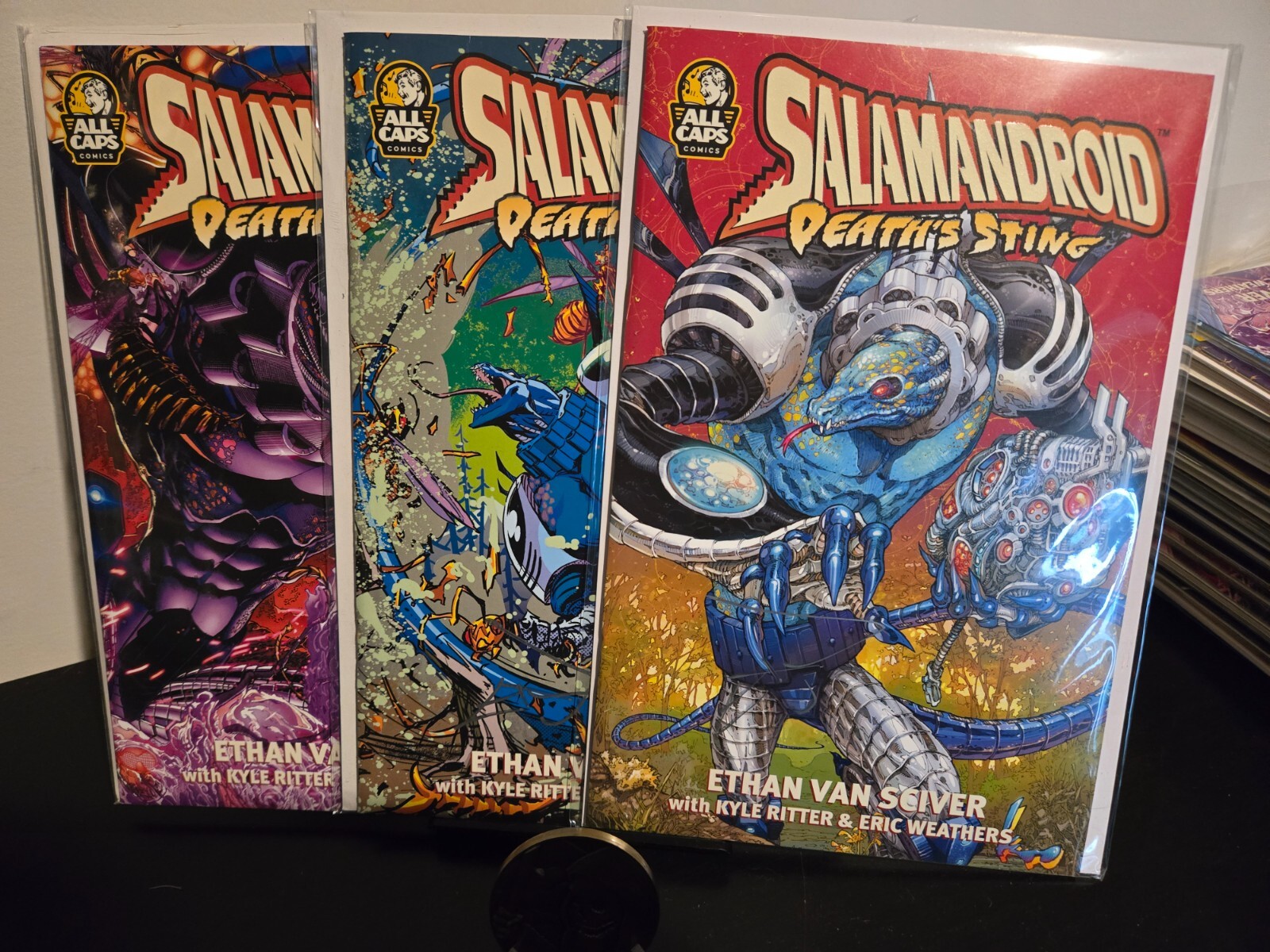 SALAMANDROID #1: DEATH’S STING Glow in the Dark Fold out + 24hours + cover!