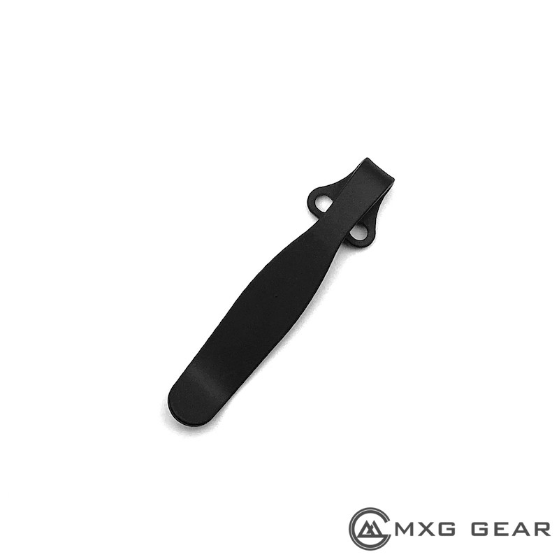 (Black Color) Titanium Deep Carry Pocket Clip Made for Ontario RAT II Knife
