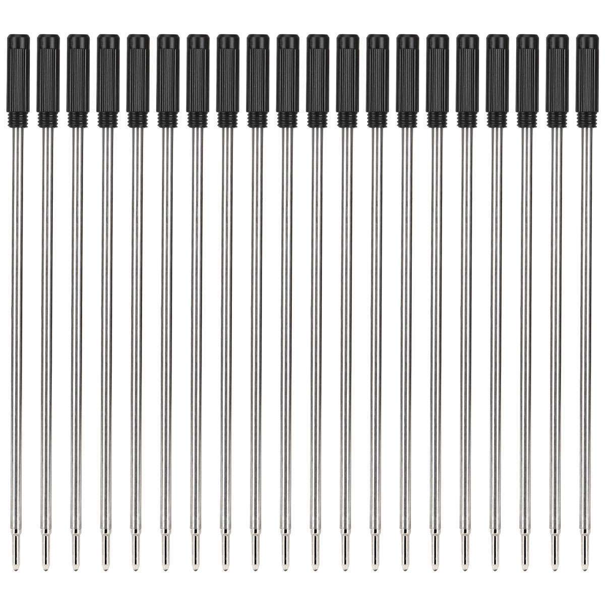 (20 Pack) Ballpoint Pen Refills for Cross Pens Medium Fine Point 1.0mm Black Ink