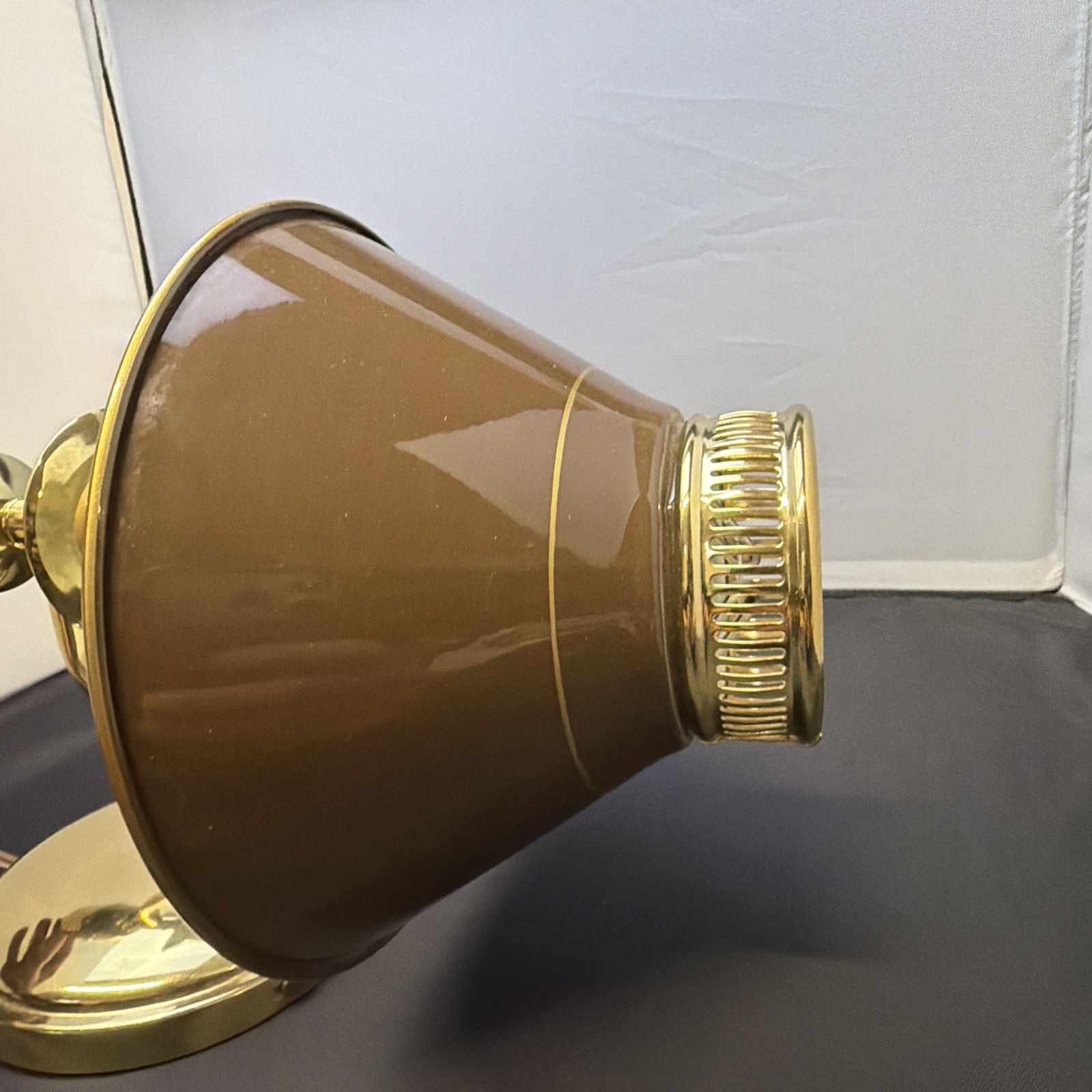 Vintage Working Underwriter Laboratories Wall Lamp Sconce Brown True MCM