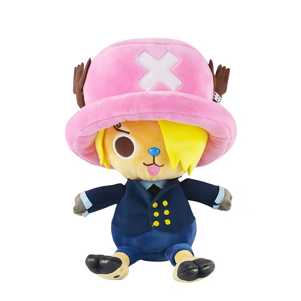 One Piece Tony Tony Chopper Sanji Cosplay Plush Toy 9″ Pink Hat Anime Plushie