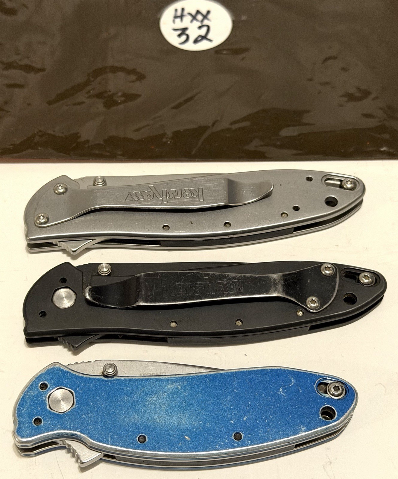 3 Kershaw USA Pocket Knife KNIVES Leek 1660OL & 1660CKT Plus Scallion 1620NB