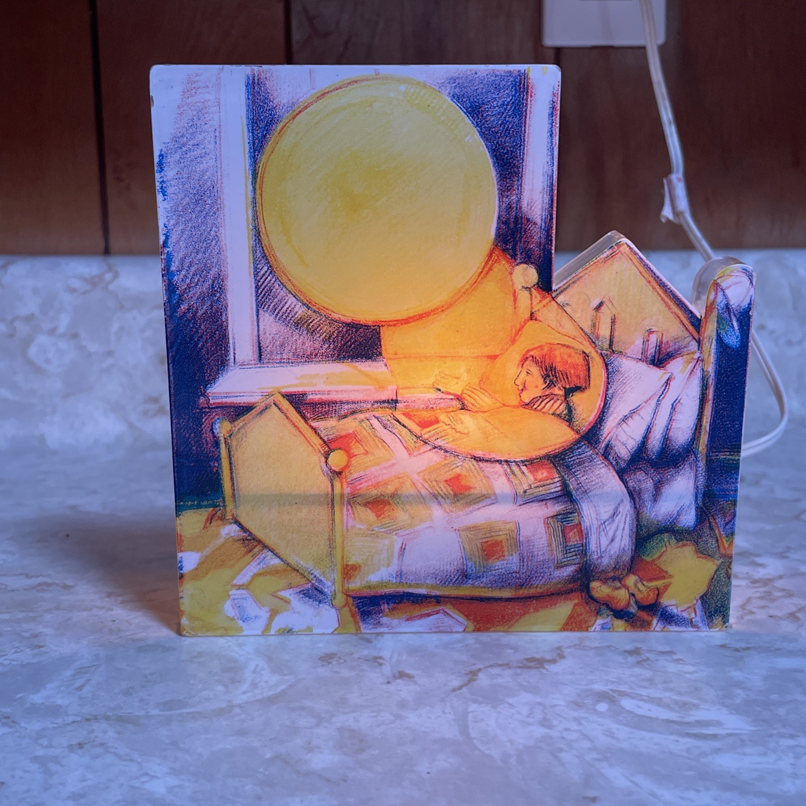 Cool Unique Rare Vintage Nightlight Light Moon Child Bed Wall Mounted Switch