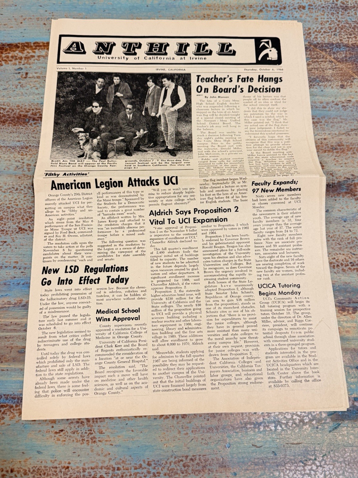 1966 UC Irvine Anthill Vol 1 No 1 – Extremely Rare First Issue