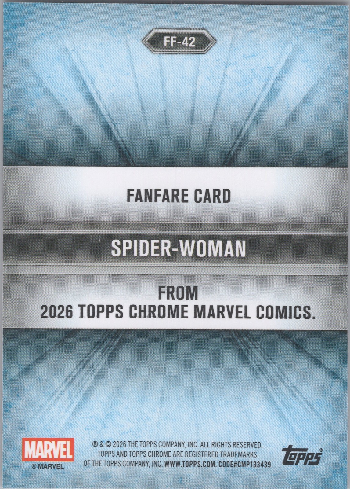 2026 Topps Chrome Marvel Comics #FF-42 Spider-Woman Fanfare