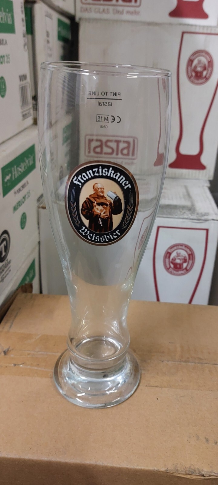 Franziskaner Pint 50cl glas German Beer Weissbeer Witbier weiss Brand New