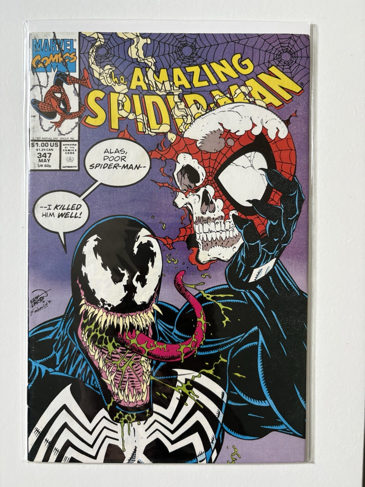 Marvel Comics Amazing Spiderman 347 Venom Larsen Iconic Cover