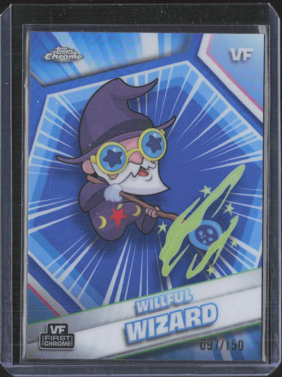 2026 Topps Chrome VeeFriends Willful Wizard Blue Refractor /150 First Chrome RC