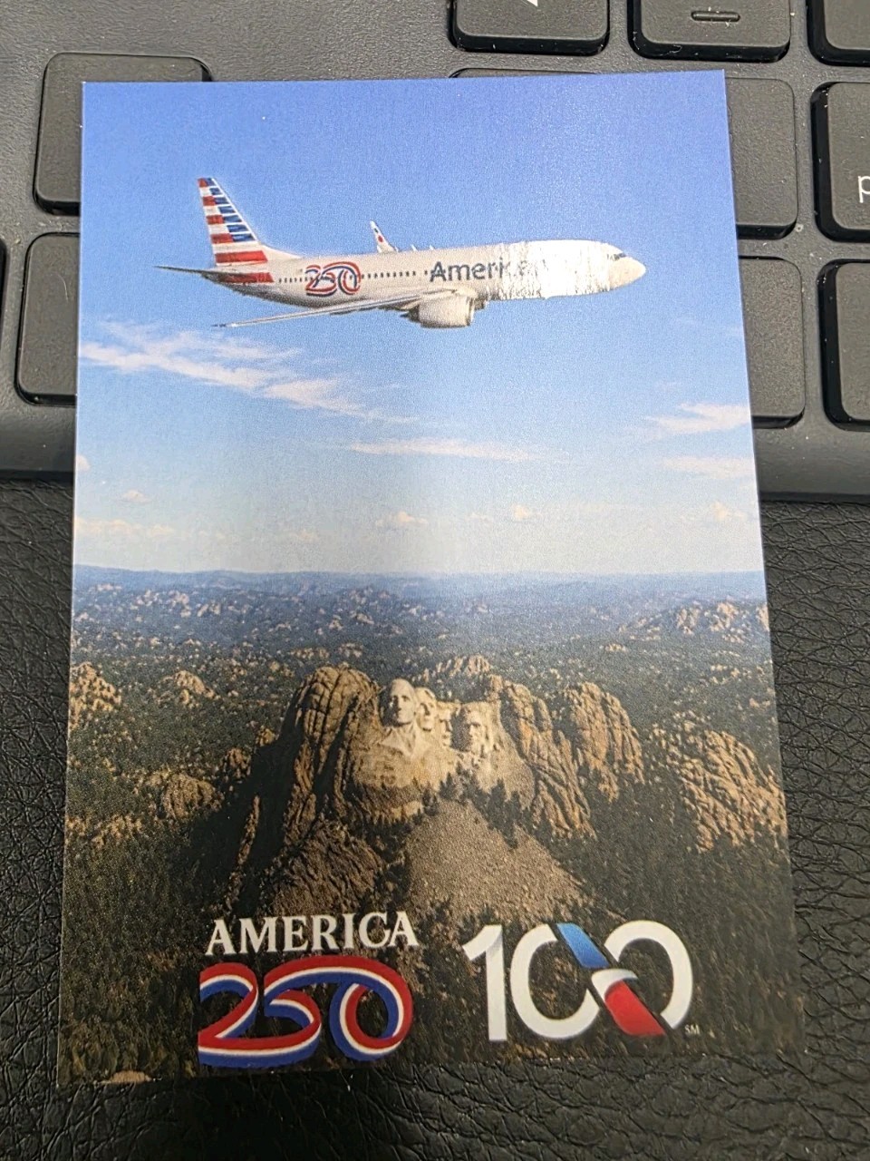 2026 American Airlines RARE America’s 250 Boeing 737 July 4th livery pilot card