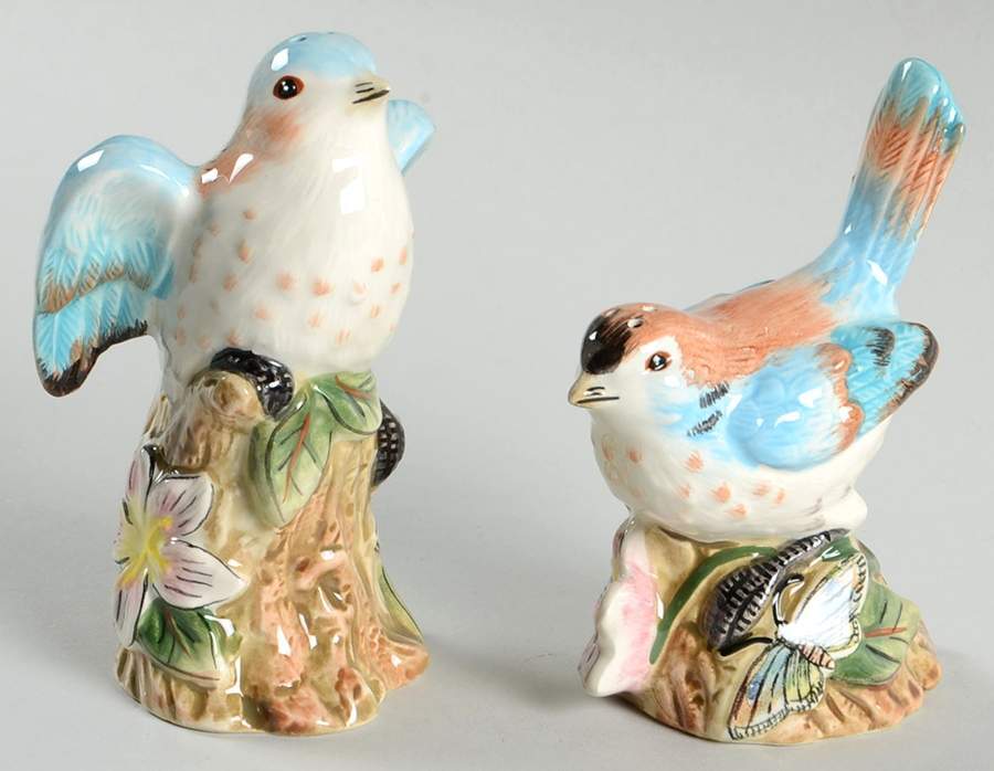 Fitz & Floyd Toulouse Blue Figural Salt & Pepper Set 9001549