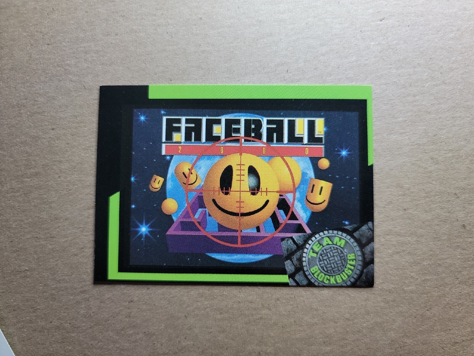 1993 Team Blockbuster Video Games Card #18 – Faceball 2000