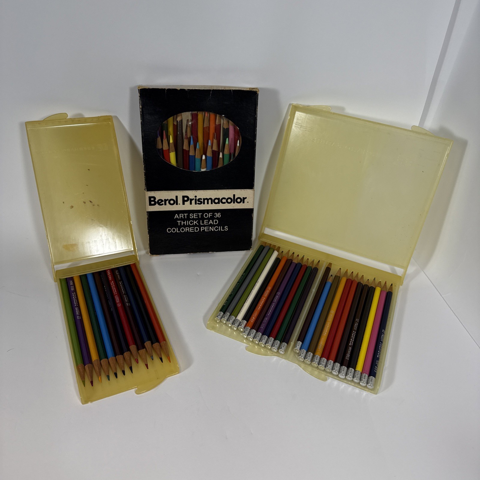 Vintage Colored Pencil Lot Berol Prismacolor Eberhardt Faber Mongol 72 Pieces