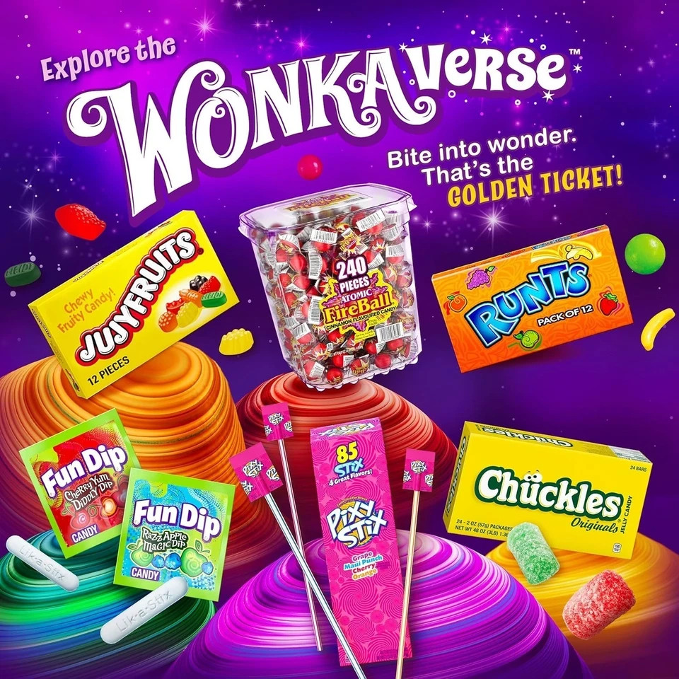 Wonka Atomic Fireball, Candy, Cinnamon Flavor, Individually Wrapped 64.8oz 240ct