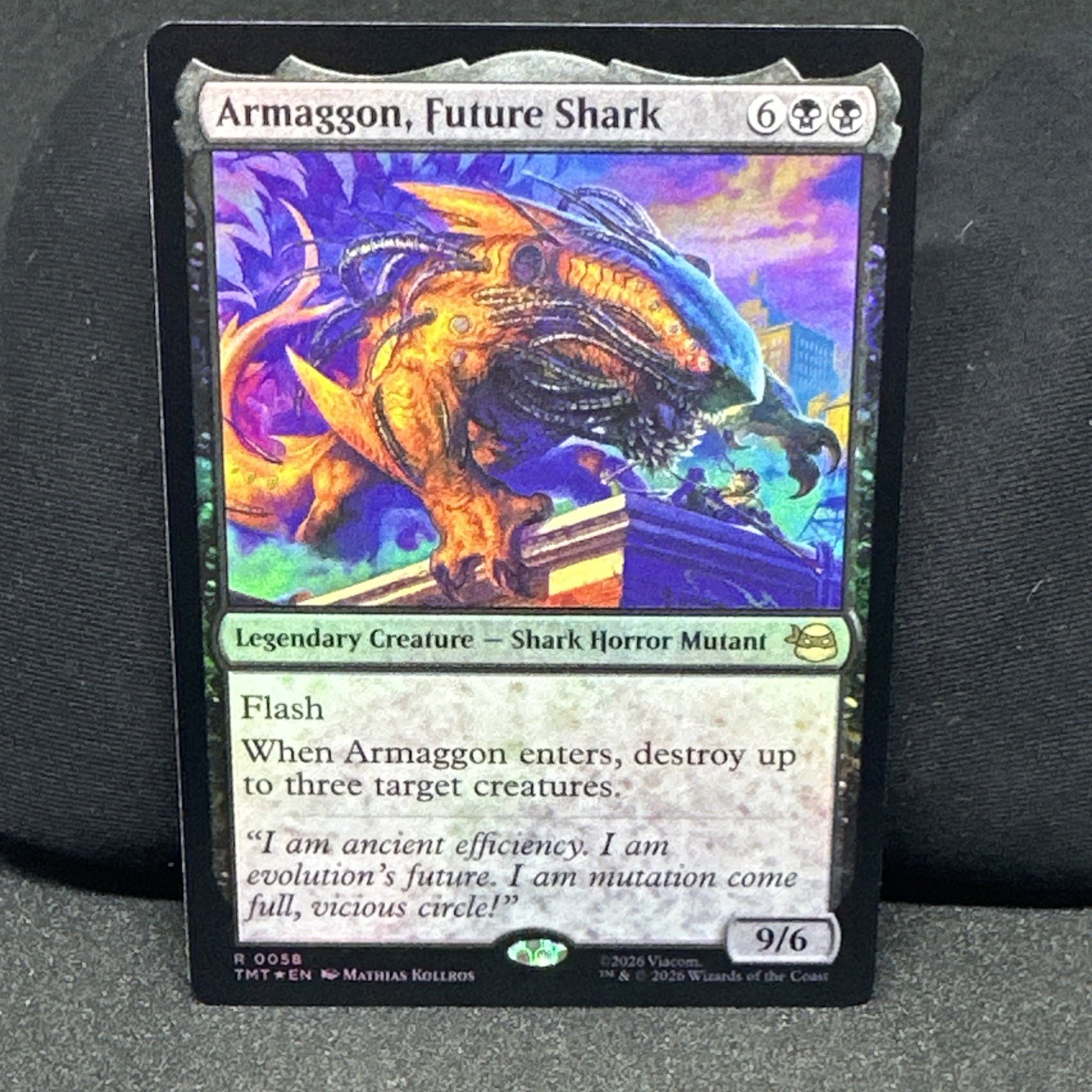 MINT PACK FRESH 2026 FOIL TMT Ninja Turtles #58 Armaggon , Future Shark MTG