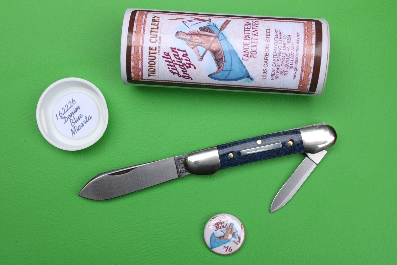 GEC Great Eastern Cutlery Tidioute 162226 “Little Indian Girl” – Blue Micarta