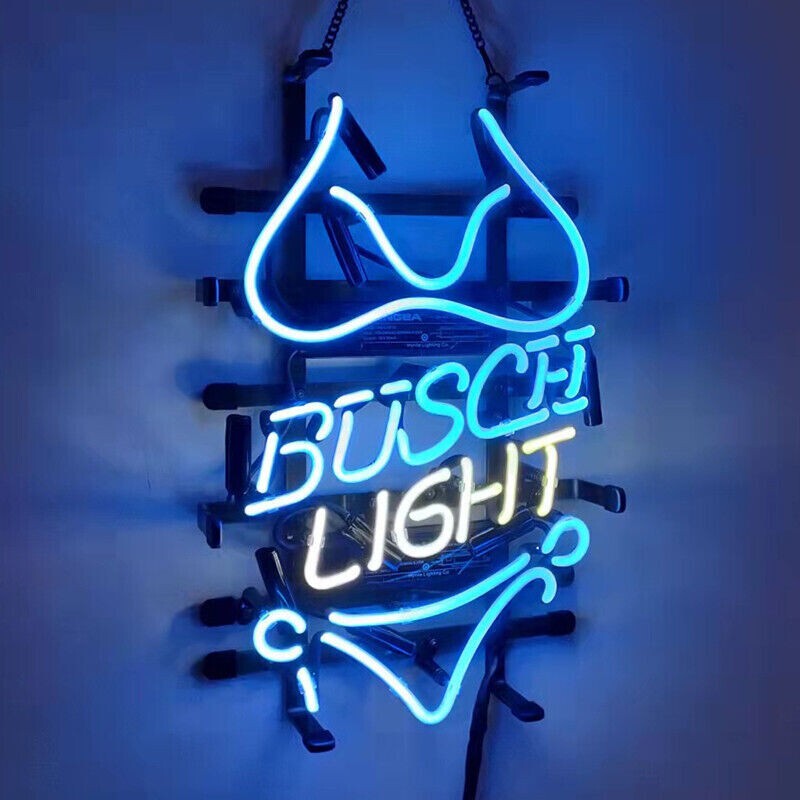 US STOCK Bikini Girl Lady Swim Wear Beer Neon Sign 20″x16″ Lamp Light Real Glass
