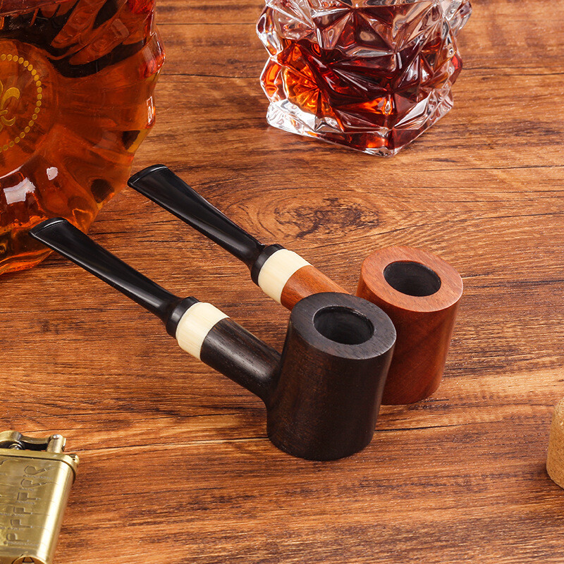 Classic Rosewood Pipe Flat Bottomed Hammer Pipe Tobacco Cigarettes Cigar Pipes