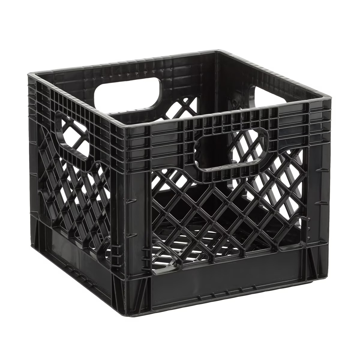 16 Qt Black Plastic Storage Crate Juggernaut