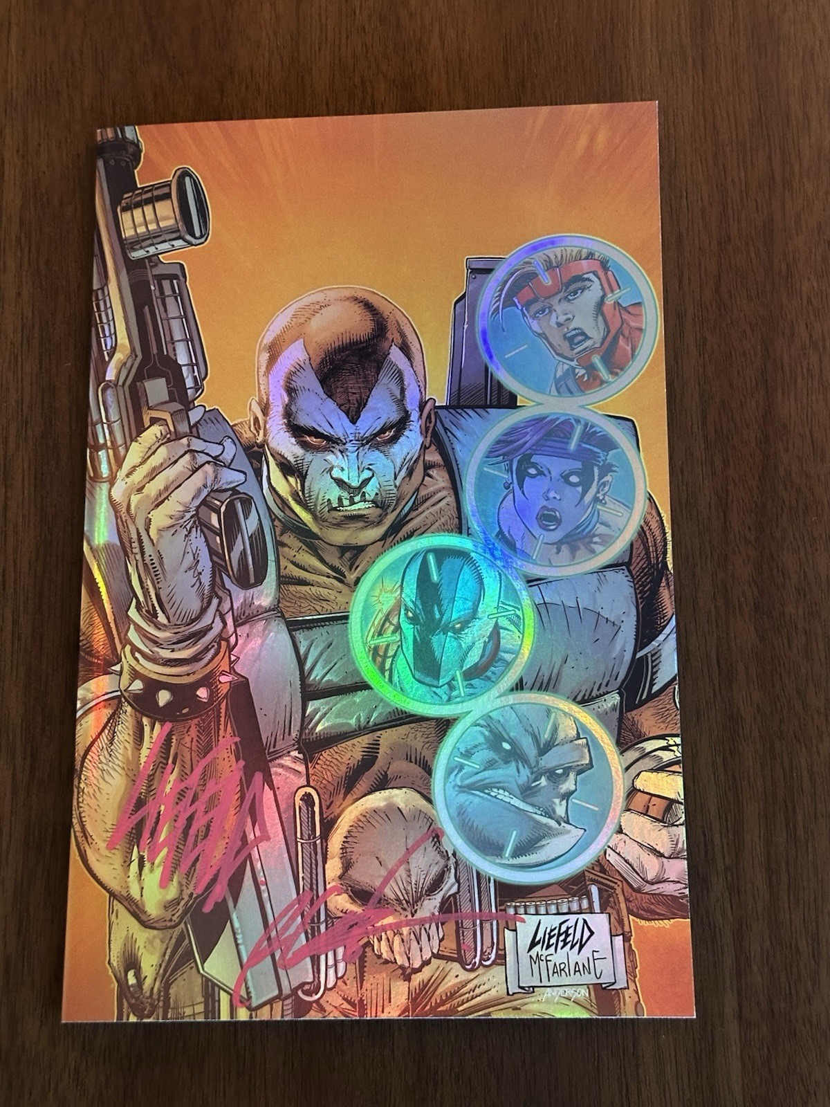 Youngblood #100 Virgin Foil Variant Double Signed By Rob Liefeld Reg & Chisel