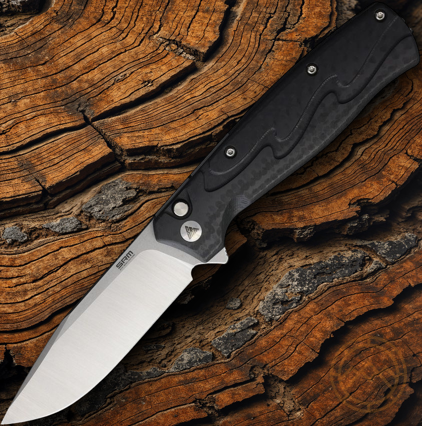 SRM Knives 221X Folding Knife 3.63″ 14C28N Sandvik Steel Blade Black G10 Handle