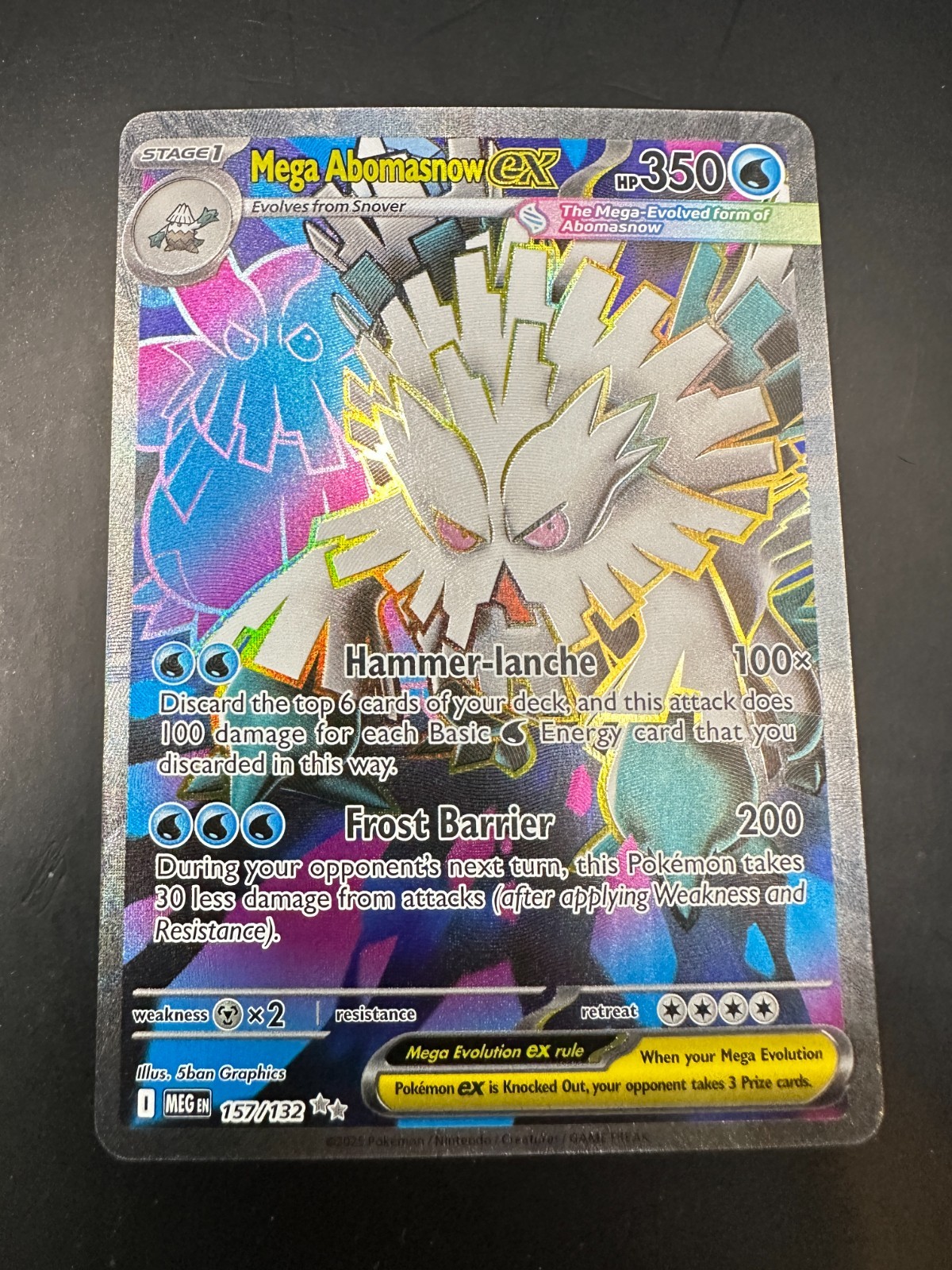 Mega Abomasnow ex 157/132 Ultra Rare Mega Evolution Pokemon Holo
