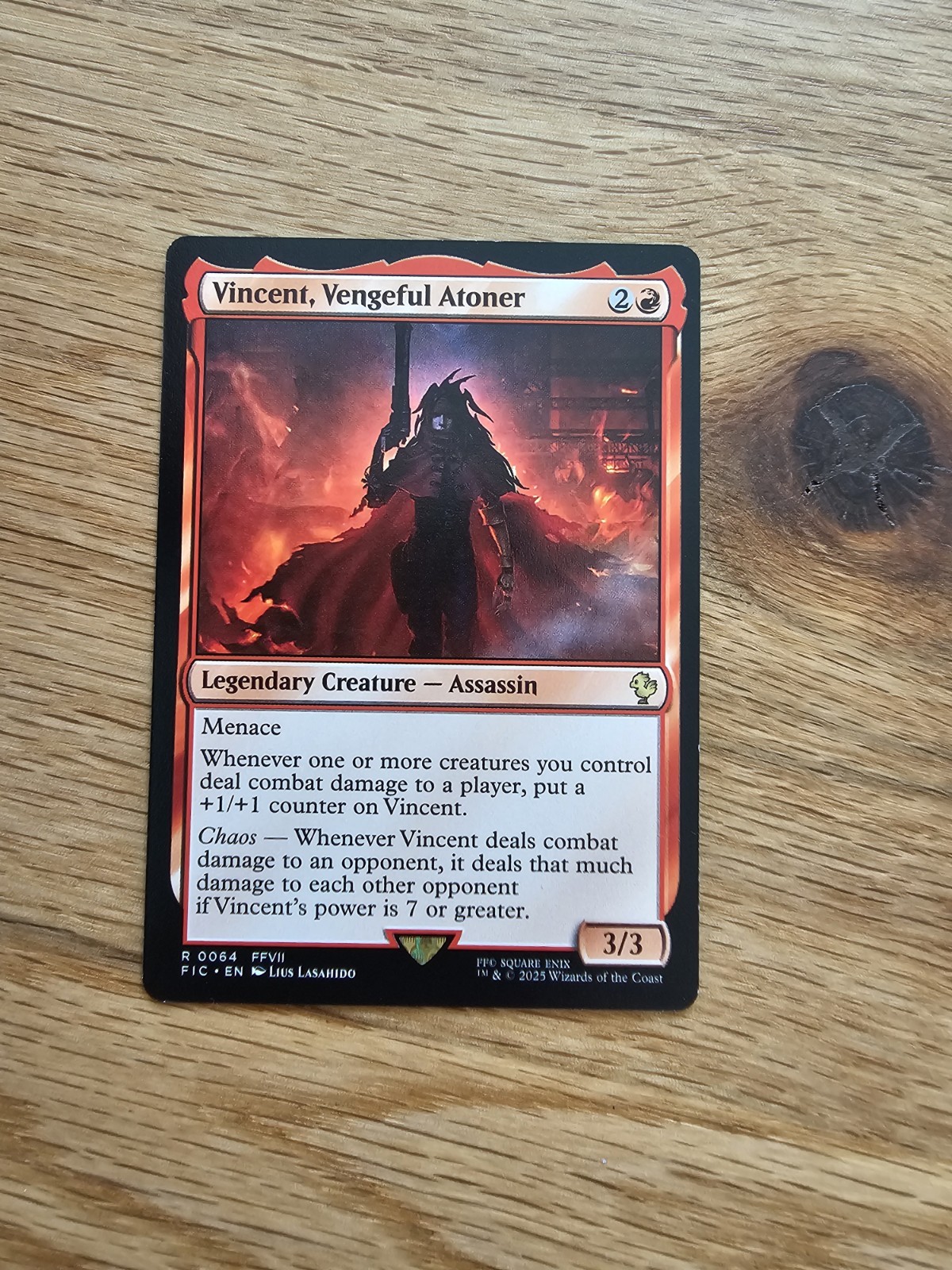 Vincent, Vengeful Atoner Final Fantasy MTG Commander Rare Card NM Condition