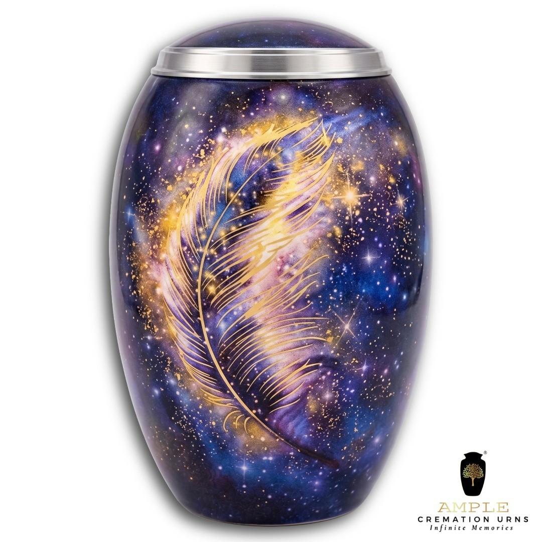 Premium Feather Cremation Urn Adult Memorial Ashes Decorative Funeral Urn