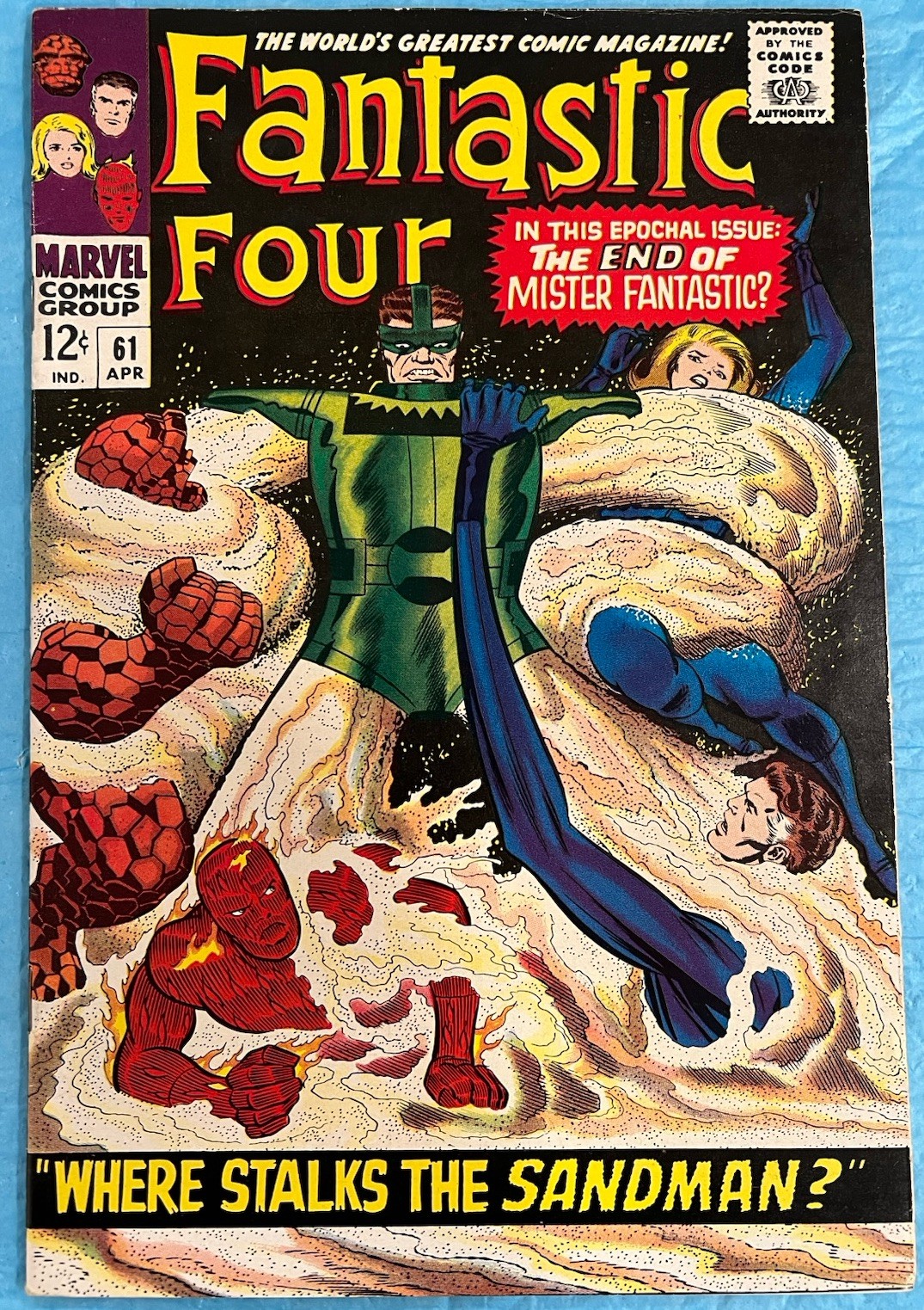 FANTASTIC FOUR #61 MARVEL 1967 SANDMAN SILVER SURFER APPEARANCE BEAUTIFUL COPY!