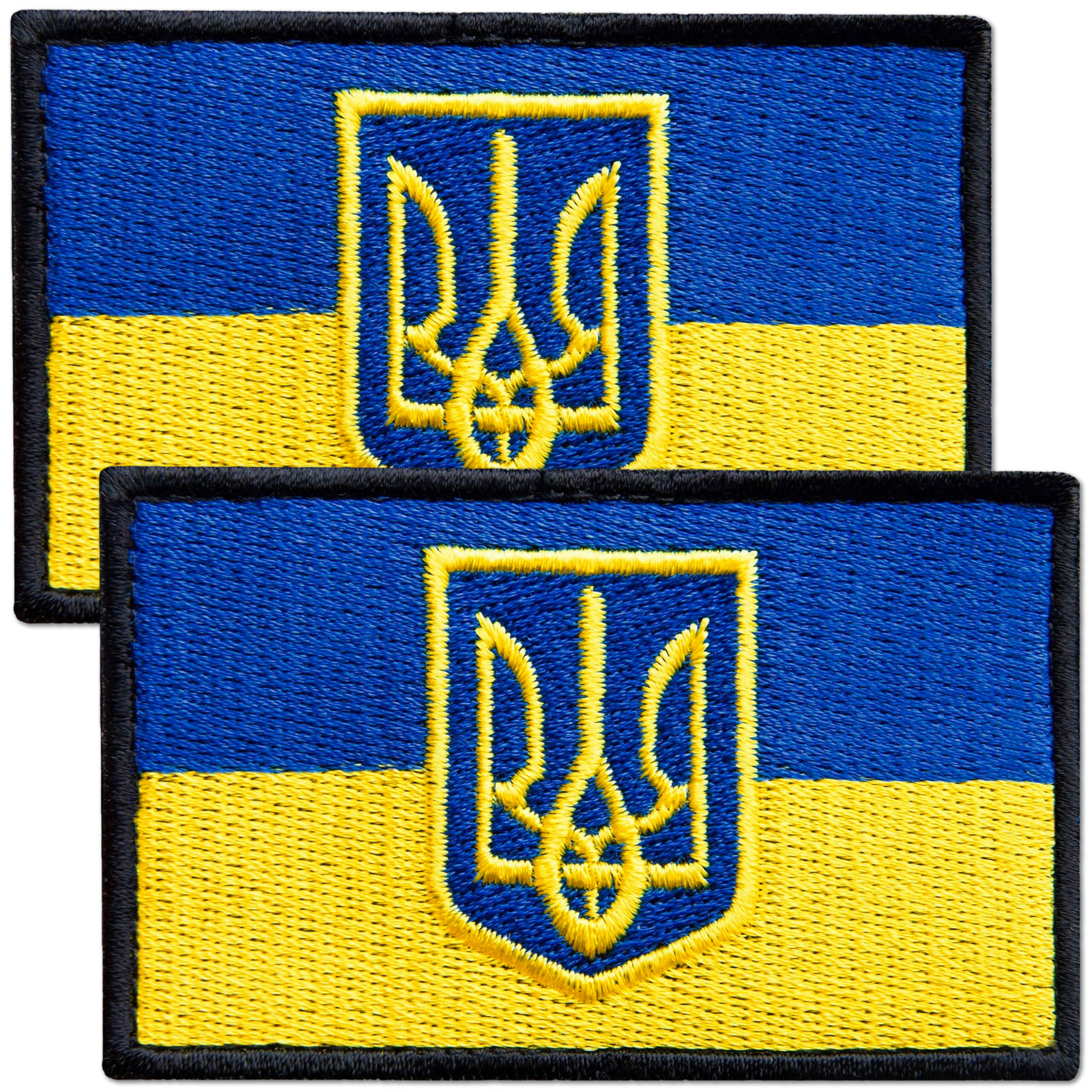 2Pcs Ukraine Flag Patch Set, Embroidered Ukrainian Patch 2×3