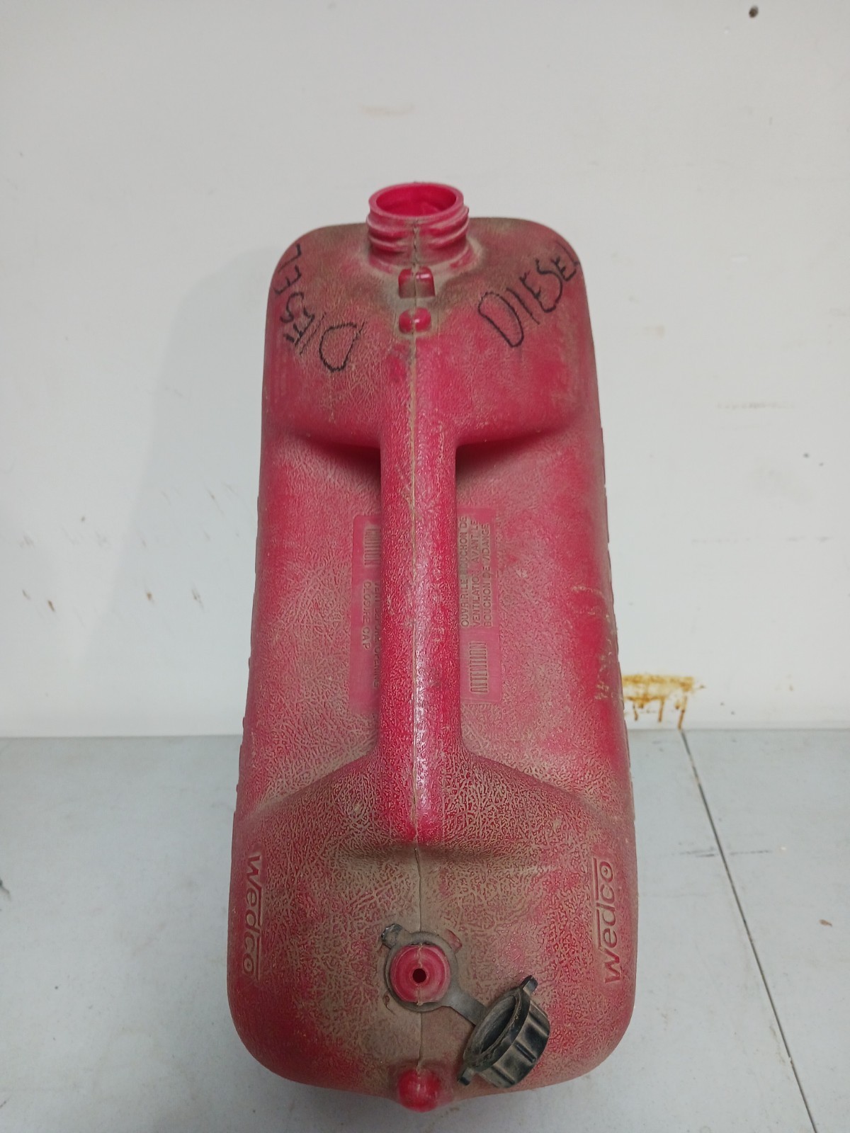 Vintage Wedco 5 Gallon DIESEL Fuel Gas Can But THERE IS NO SPOUT O