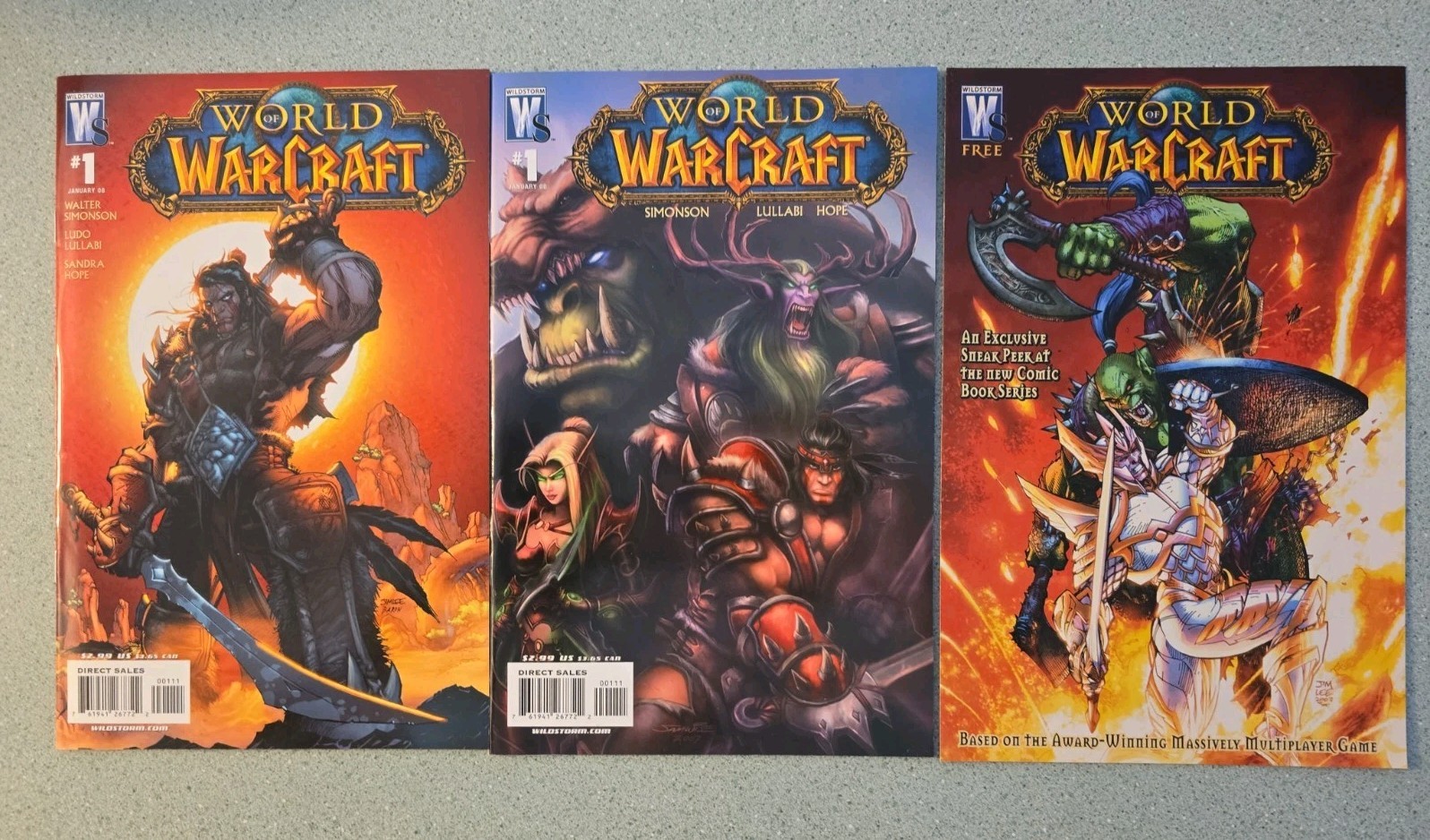 Blizzard/Wildstorm WORLD OF WARCRAFT #1, 1 & Preview JANUARY 2006 Comic Jim Lee