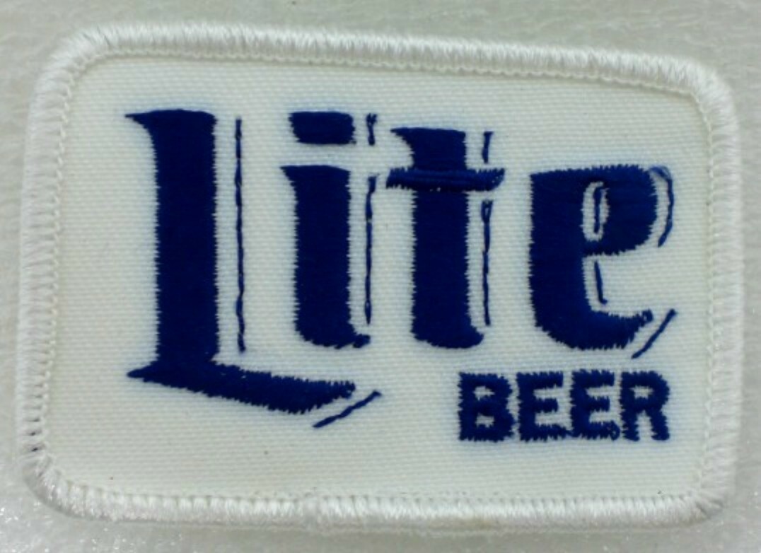 Miller Brewery Patch LITE BEER White Background (1-3/4″ X 2-1/2″) NEW