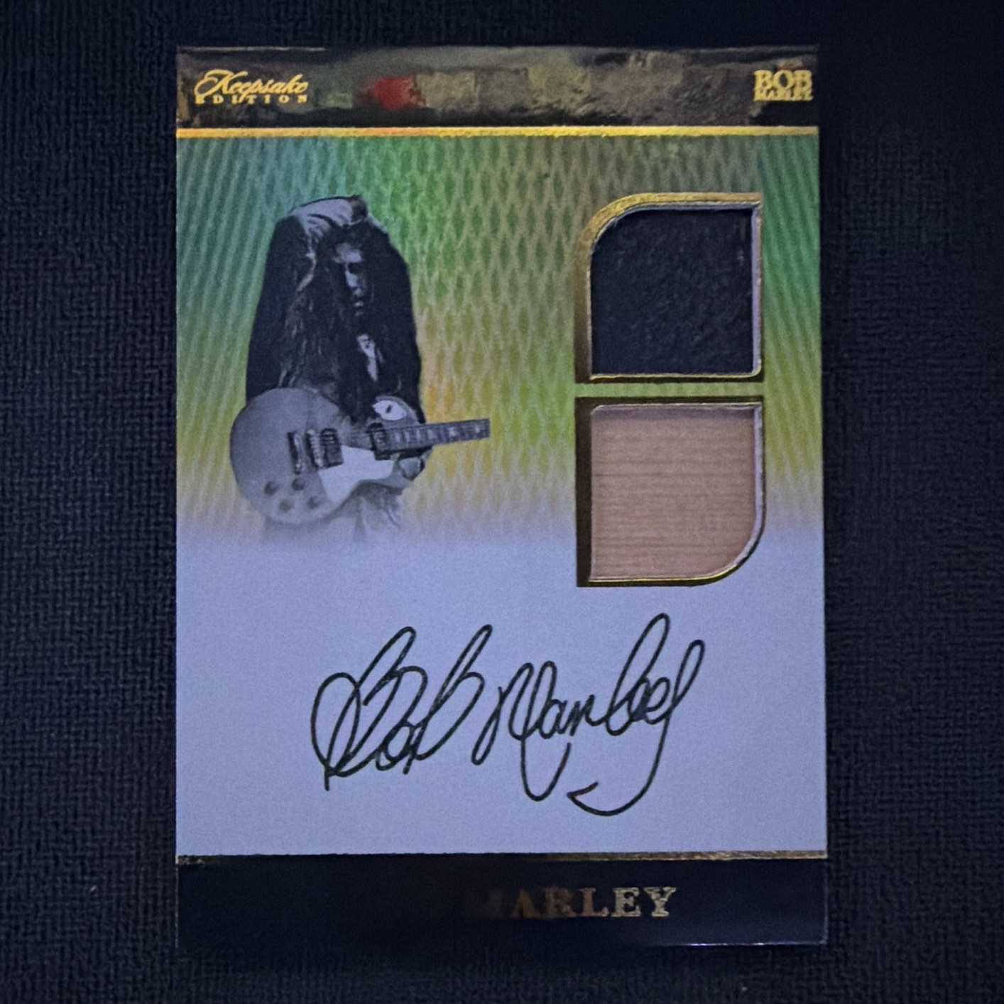 Super Products 2025 Keepsake Edition Bob Marley Dual Relic Guitar & Piano 01/50