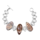 Silver bracelet with brown opal