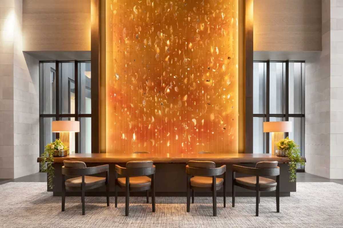 Park Hyatt Niseko Hotel lobby featuring elegant contemporary design and comfortable seating area.